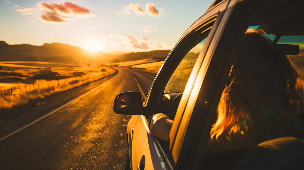 Αυτοκίνητο σε δρόμο στην Ελλάδα